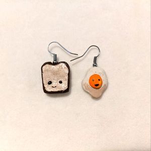 Eggs and Toast Earrings